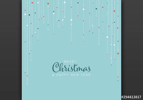 Minimalist Christmas Card Layout - 294413817 - 294413817