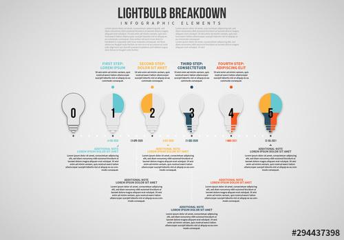 Lightbulb Breakdown Info Chart Layout - 294437398 - 294437398