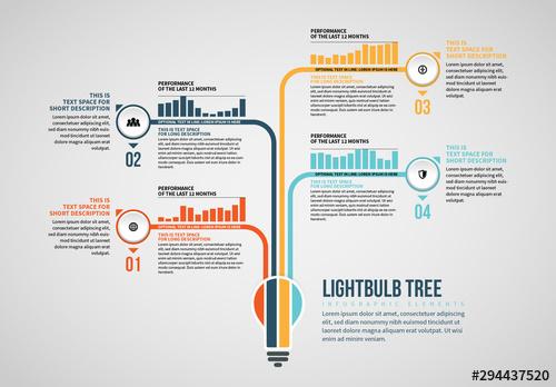 Lightbulb Tree Info Chart Layout - 294437520 - 294437520