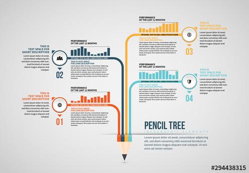 Pencil Tree Info Chart Layout - 294438315 - 294438315