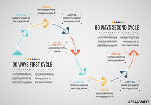 Cycle with Triangle Arrows Info Chart Layout - 294438432 - 294438432