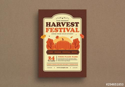 Harvest Event Graphic Flyer Layout - 294651853 - 294651853