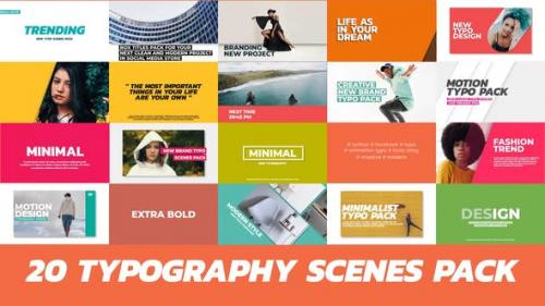 Videohive - 20 Trendy Typography Scenes