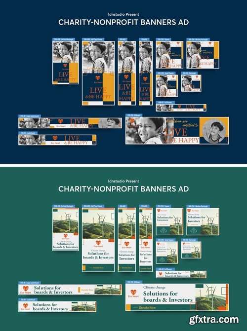 Charity, NGO, Non-Profit Banners Ad