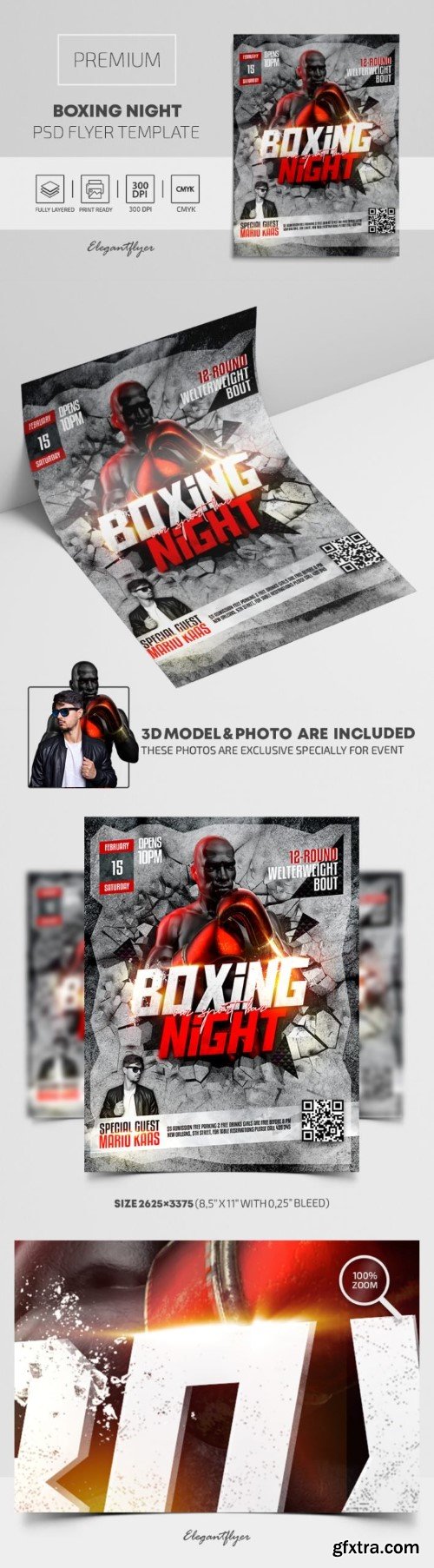 Boxing Night – Premium PSD Flyer Template