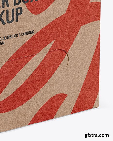 Kraft Paper Box - Half Side View 53467