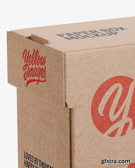 Kraft Paper Box - Half Side View 53467