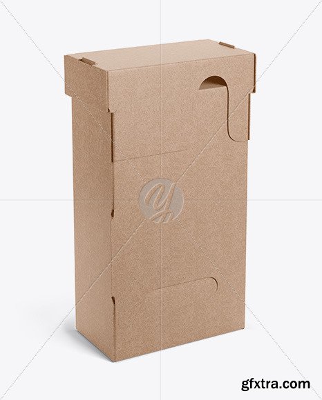 Kraft Paper Box - Half Side View 53467