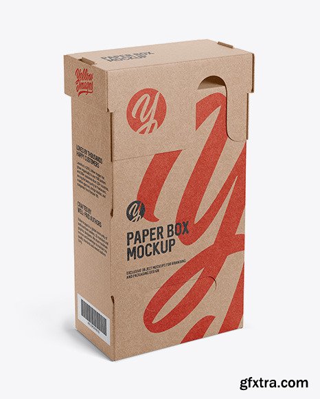 Kraft Paper Box - Half Side View 53467