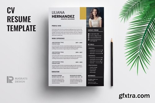 Minimalist CV Resume R29 Template