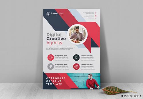 Red Abstract Flyer Layout - 295382667 - 295382667