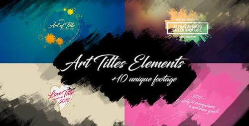 Videohive - 10 Brush Art Titles Text Backgrounds/ Oil Paint and Grunge Texture Footage/ Wedding/ Love/ Travel