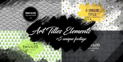 Videohive - 10 Brush Art Titles Text Backgrounds/ Cartoon/ Grunge Texture Footage/ Wedding/ Love/ Travel/ Blog