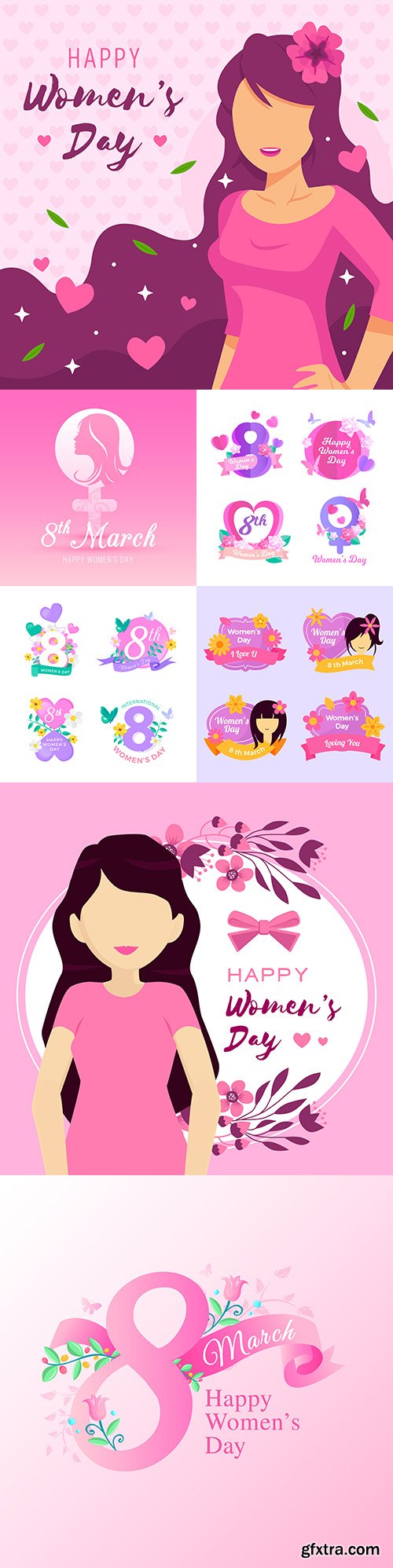 March 8 Women\'s Day illustration design concept 2