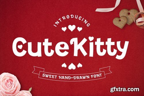 Cute Kitty - Decorative Valentine Font