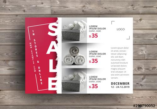 Sale Card Layout with Product Placeholders - 296790052 - 296790052