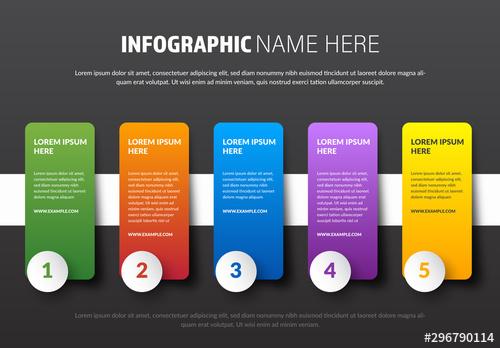 Info Chart Labels Layout with Bright Colors - 296790114 - 296790114