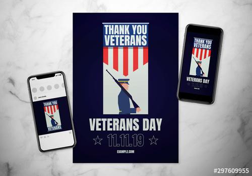 Veteran's Day Event Flyer - 297609955 - 297609955