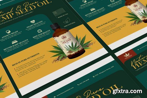 Hemp Product DL Rackcard A5 Business Flyer and Poster