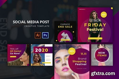 End Sale Social Media Post Template