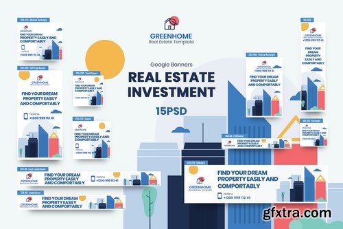 Real Estate Banners Ad PSD Template