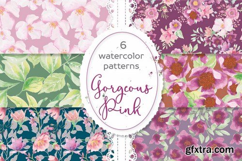 Gorgeous Pinks Watercolor Patterns