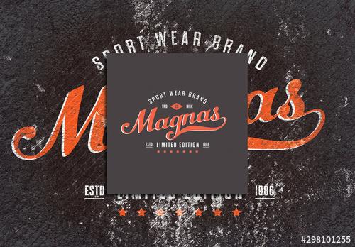 Vintage Sport Style Logo Layout - 298101255 - 298101255