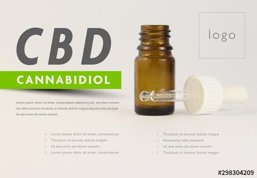 Cannabidiol Oil Infographic with Oil Dropper - 298304209 - 298304209