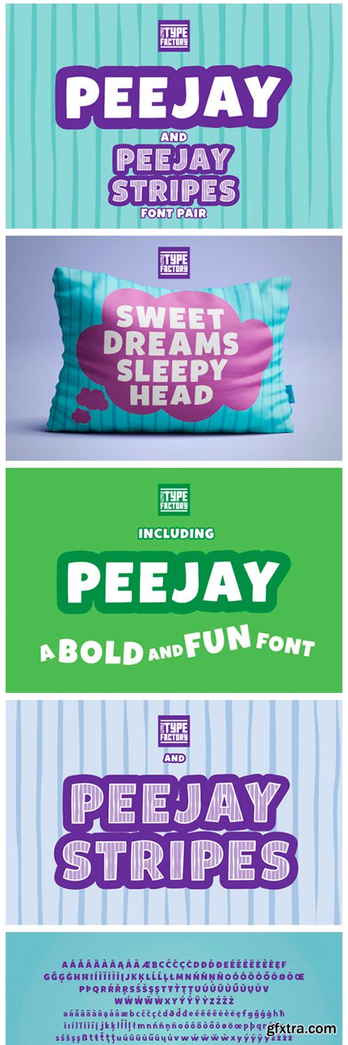 Peejay &amp; Peejay Stripes Font