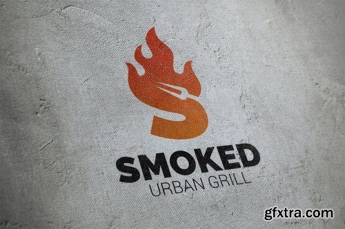 Letter S Fire Grill Logo