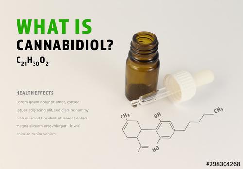 Cannabidiol Oil Infographic with Oil Dropper - 298304268 - 298304268