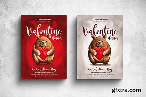 Valentine Invitation Poster & Card - 2 Versions