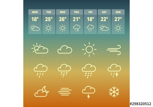 Weather Icon Set - 298320512 - 298320512