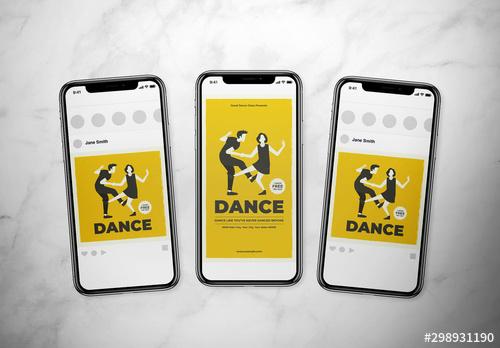 Dance Class Social Media Layout Set - 298931190 - 298931190