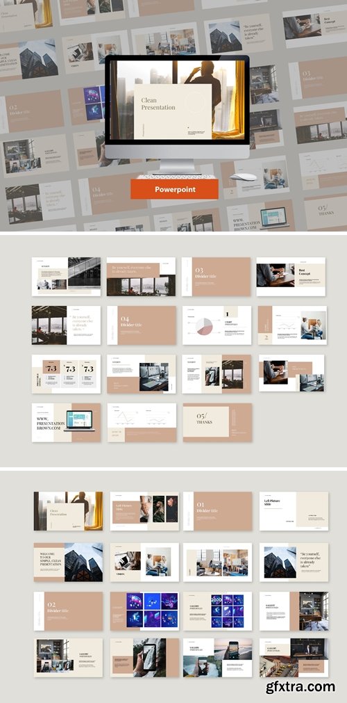 Clean Modern Presentation Powerpoint