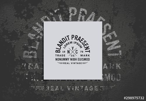 Vintage Typography Logo Design Layout - 298975732 - 298975732