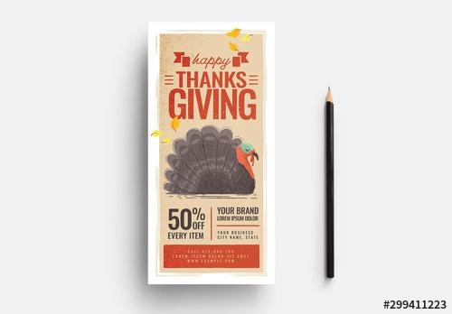 Thanksgiving Event Flyer Layout - 299411223 - 299411223