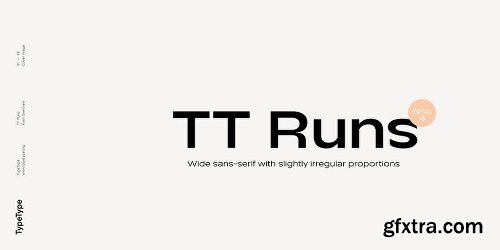 TT Runs Font Family - 20 Fonts - $780