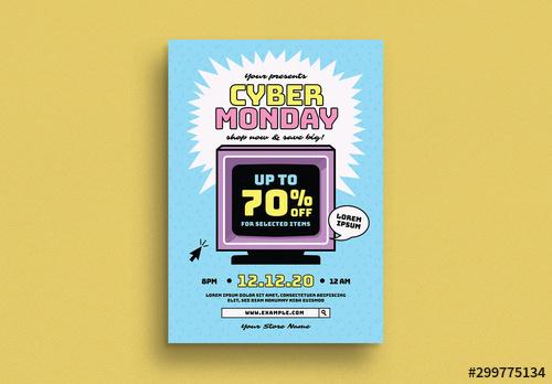 Cyber Monday Event Flyer Layout - 299775134 - 299775134