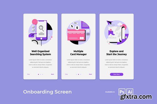 Onboarding Screen Mobile App