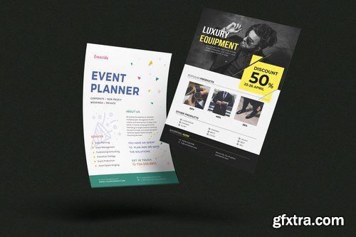 Floating Flyer Mockup