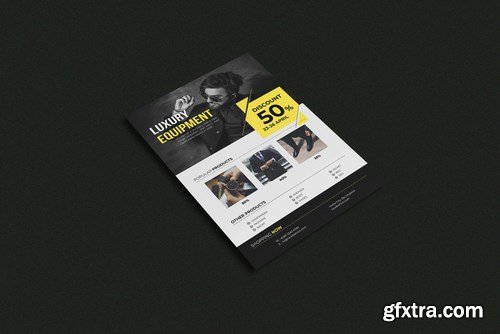 Floating Flyer Mockup