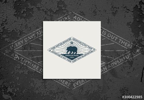 Vintage Typography Bear Logo Layout - 300422985 - 300422985