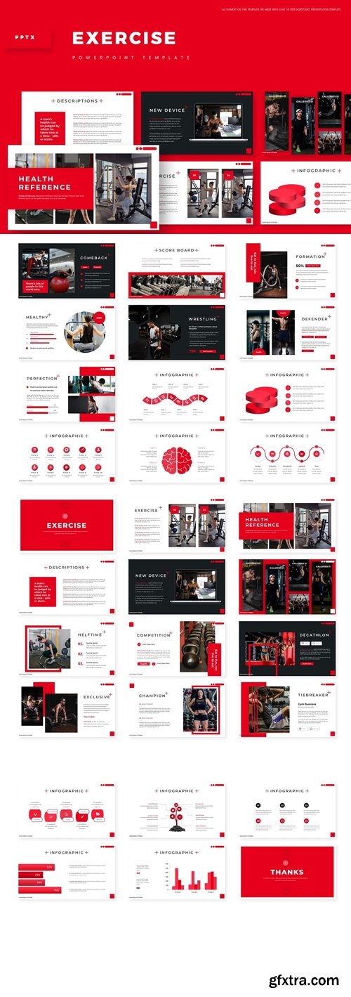 Exercise Powerpoint, Keynote and Google Slides Templates