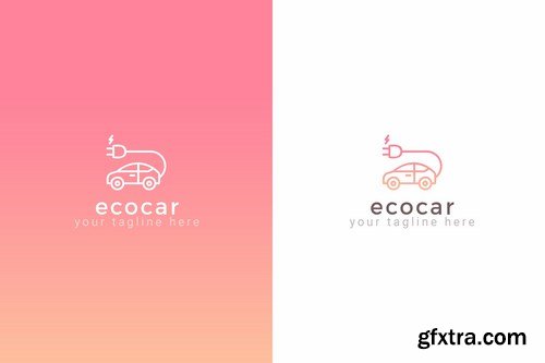 Ecocar - Electric Car Logo Template