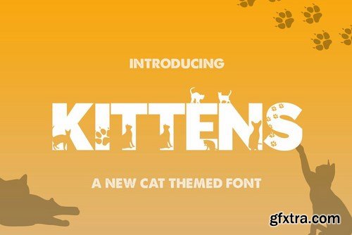 CM - Kittens Silhouette Font 4458319