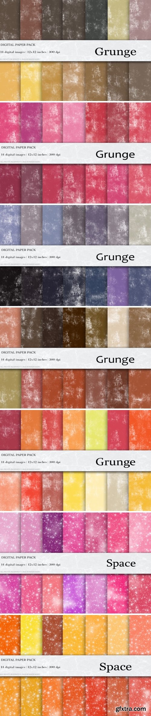 Grunge Digital Paper Bundle