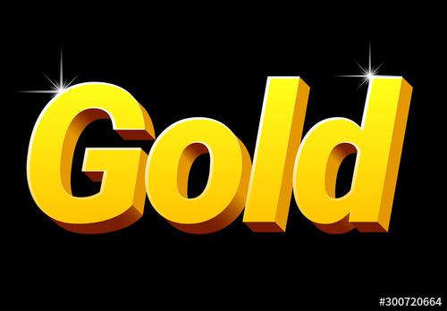 3D Gold Text Effect - 300720664 - 300720664