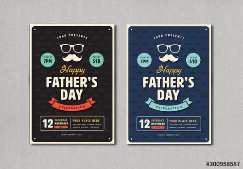 Father's Day Celebration Flyer Layout - 300958587 - 300958587