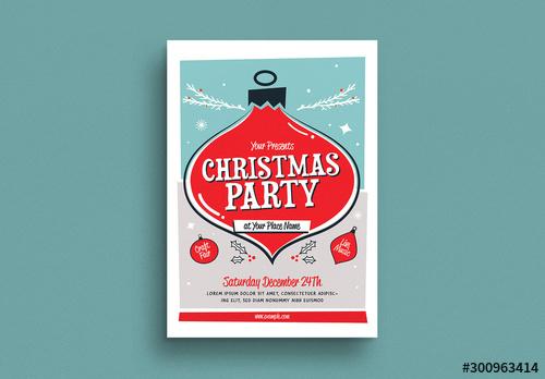 Christmas Party Event Flyer Layout - 300963414 - 300963414